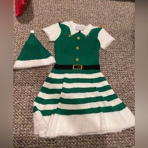 Christmas sweater dress with cap
